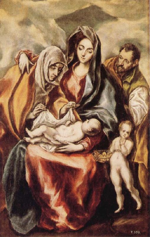 El Greco The Holy Family with St Anne and the Young St JohnBaptist oil painting image